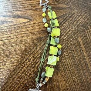 Silpada Green Stone Multi Strand Toggle